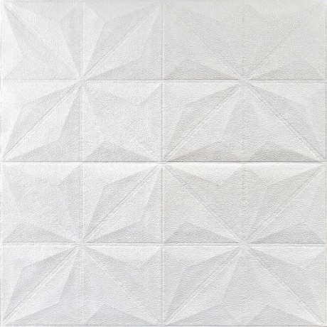 Самоклеющаяся 3D панель белая звезды 700x700x6мм